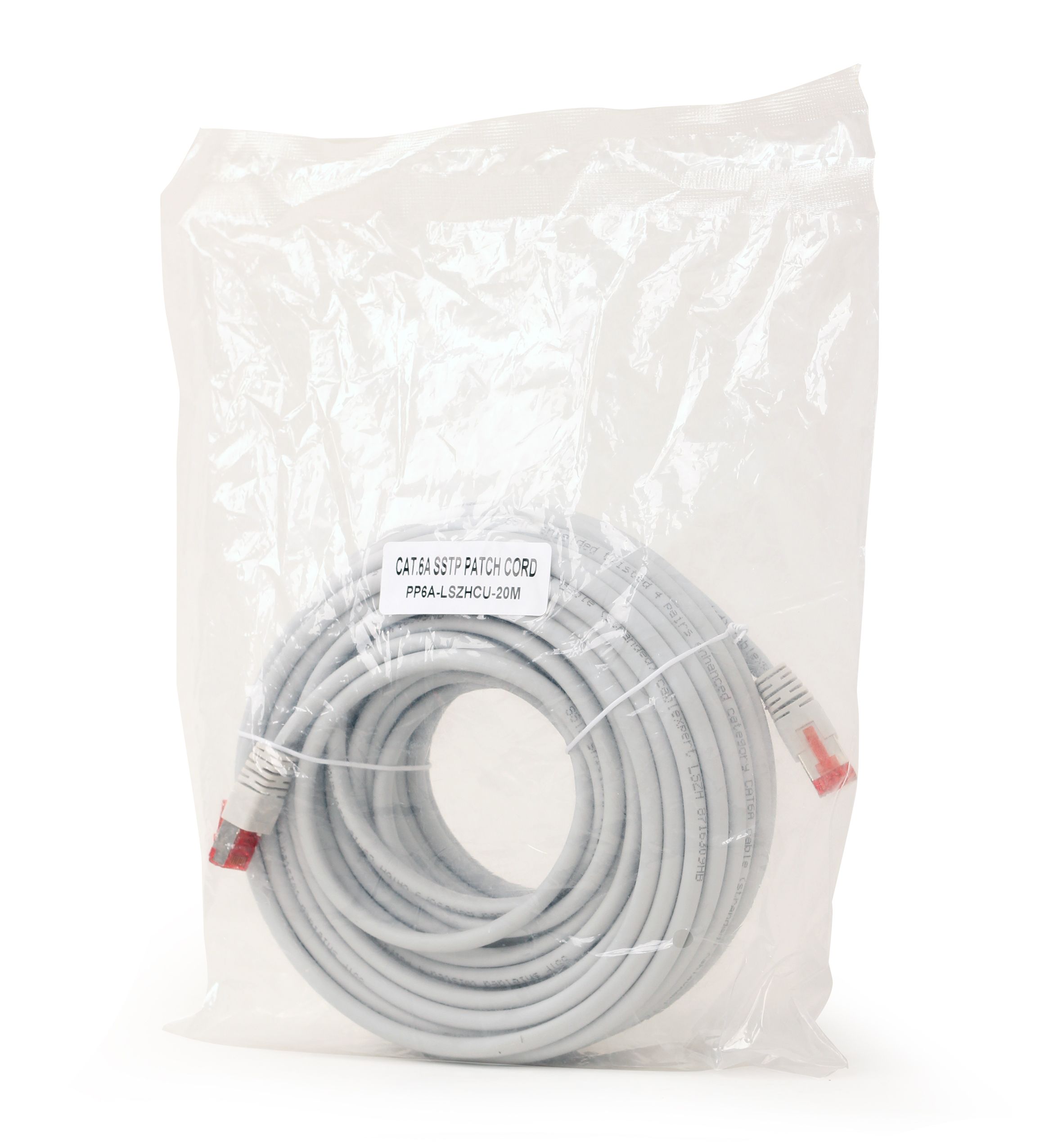 GEMBIRD PP6A-LSZHCU-50M S/FTP Cat. 6A LSZH patch cord grey 50 m