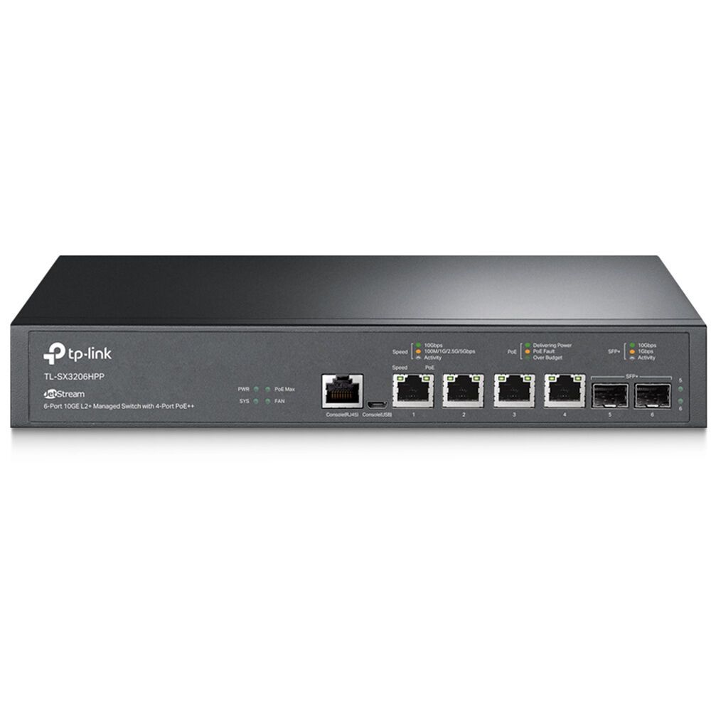 TP-LINK Switch TL-SX3206HPP 4x10G RJ45 PoE++/2xSFP+ Managed