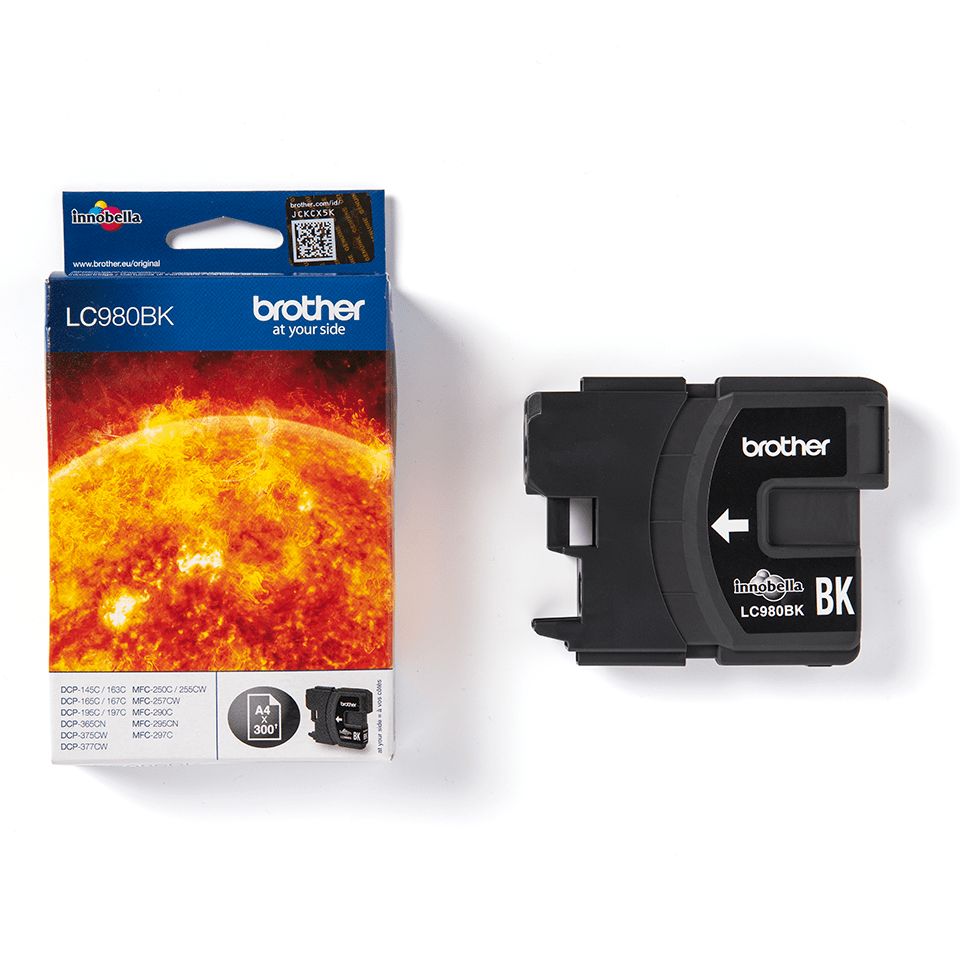 Cartus cerneala Brother LC980BK ,Negru ,300 pagini ,Original (LC980BK)