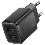 INCARCATOR retea Baseus Compact,10.5W, 2 x USB 5V/2.1A, negru  CCXJ010201  (include TV 0.8lei) - 6932172606909
