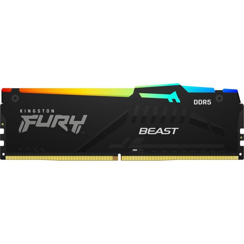 Memorie Kingston FURY Beast 32 GB DDR5 6000 MHz CL36, XMP 3.0 / EXPO, Negru, RGB
