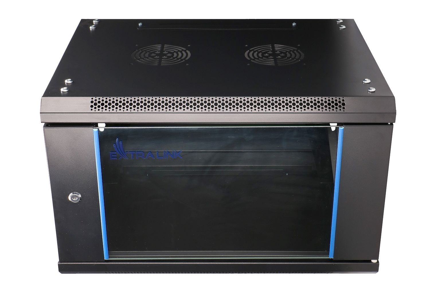 EXTRALINK 6U 600X600 AZH wall-mounted rackmount cabinet swing type black