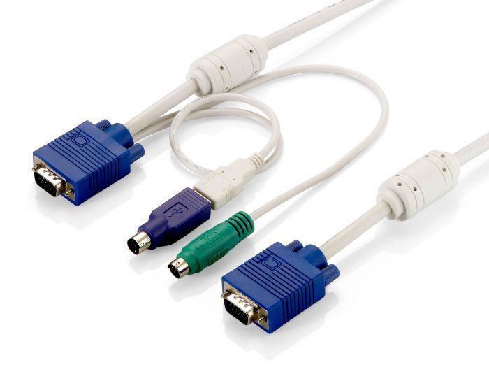 LevelOne KVM 1 to 3 Combo Kabel 5m+++