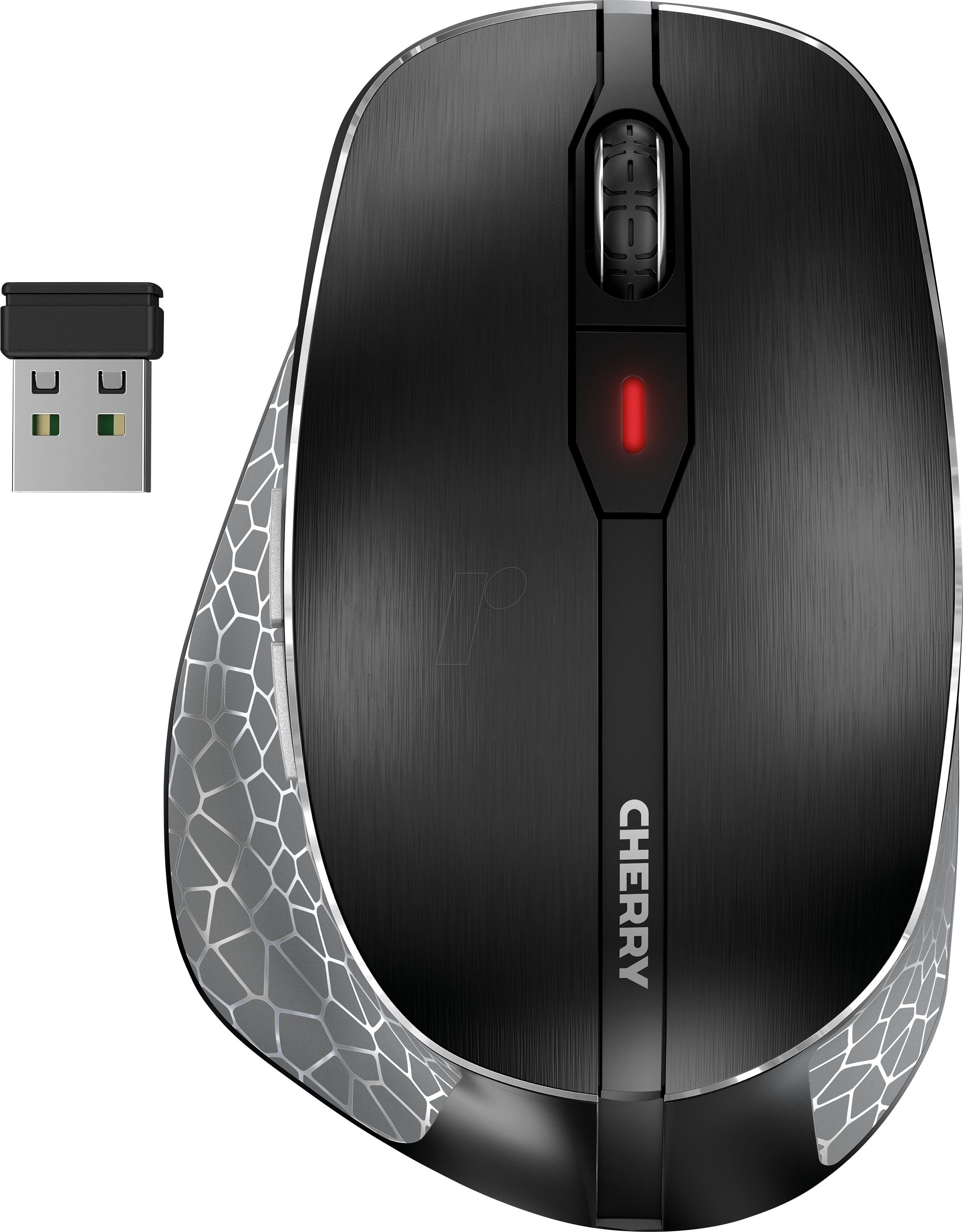 Cherry Mouse MW 8C ERGO AES Ergonomic black BT 600/1000/1600/3200 DPI (umschaltbar)