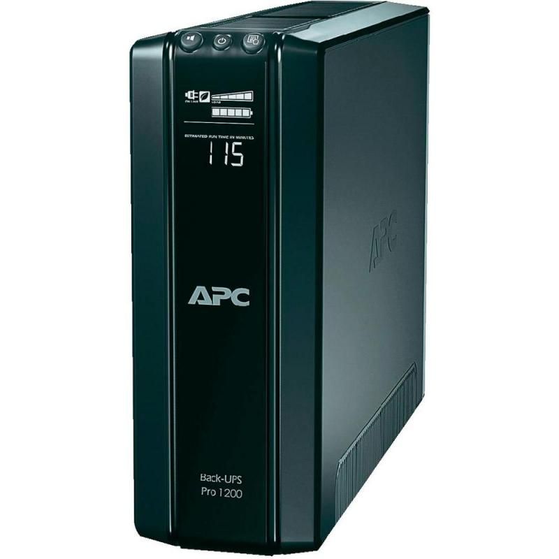 UPS APC BR1200G-GR, 1200 VA, 720 W, line-interactive, 6x Schuko, 1x RJ45, 1x USB, 24V 9Ah Tower, Negru