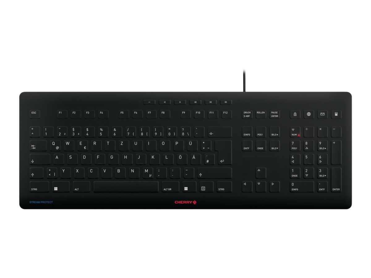 Cherry Keyboard STREAM PROTECT [DE] black +++ mit hochwertiger Schutzmembran