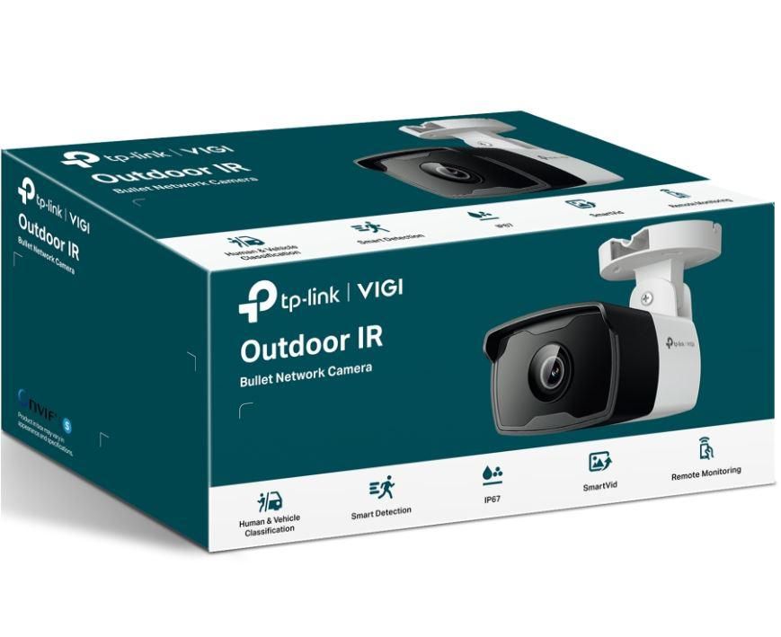 TP-LINK VIGI 4MP Outdoor Bullet Network Camera,VIGI C340i(4mm), 1/3  
Progressive Scan CMOS, obiectiv: 4mm, F2.2,  unghi vizualizare
, diagonal FOV: 87.4°,
distanta IR: 30mm, interfata : 1 x RJ45 10/100M. Ip67