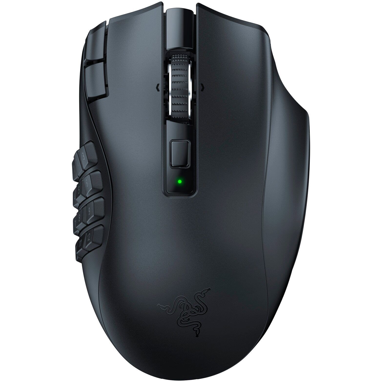 Mouse Razer Naga V2 HyperSpeed  Connectivity       Razer HyperSpeed Wireless (2.4GHz)     Bluetooth  Battery Life       Up to 250 hours (on HyperSpeed Wireless)     Up to 400 hours (on Bluetooth)  RGB Lighting  None Sensor  Focus Pro 30K Optical Sensor Max Sensitivity (DPI)  30000 Max Speed (IPS)