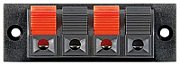 Speaker terminal, 4 push type poles, red/black, panel
Packaging: bulk 1 pc.