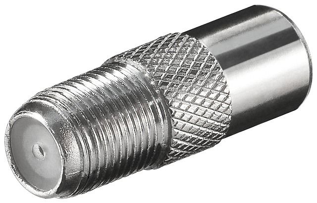 Adapter F female to male coax
Packaging: bulk 1 pc.