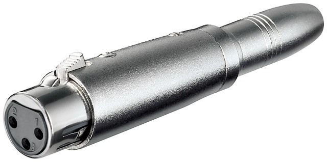XLR female to 6.35mm mono female adapter
Packaging: bulk 1 pc.