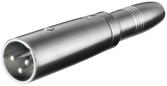 Adapter XLR male to 6.35mm mono female
Packaging: bulk 1 pc.