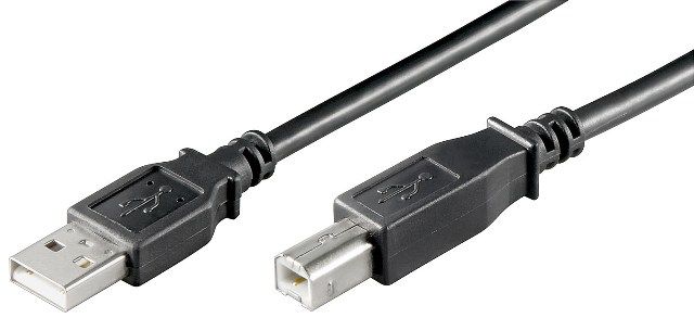USB 2.0 cable 3m A male to B male, black
- internal conductors: 2xAWG24 2xAWG28 copper
- USB printer cable
Packaging: bulk 1 pc.