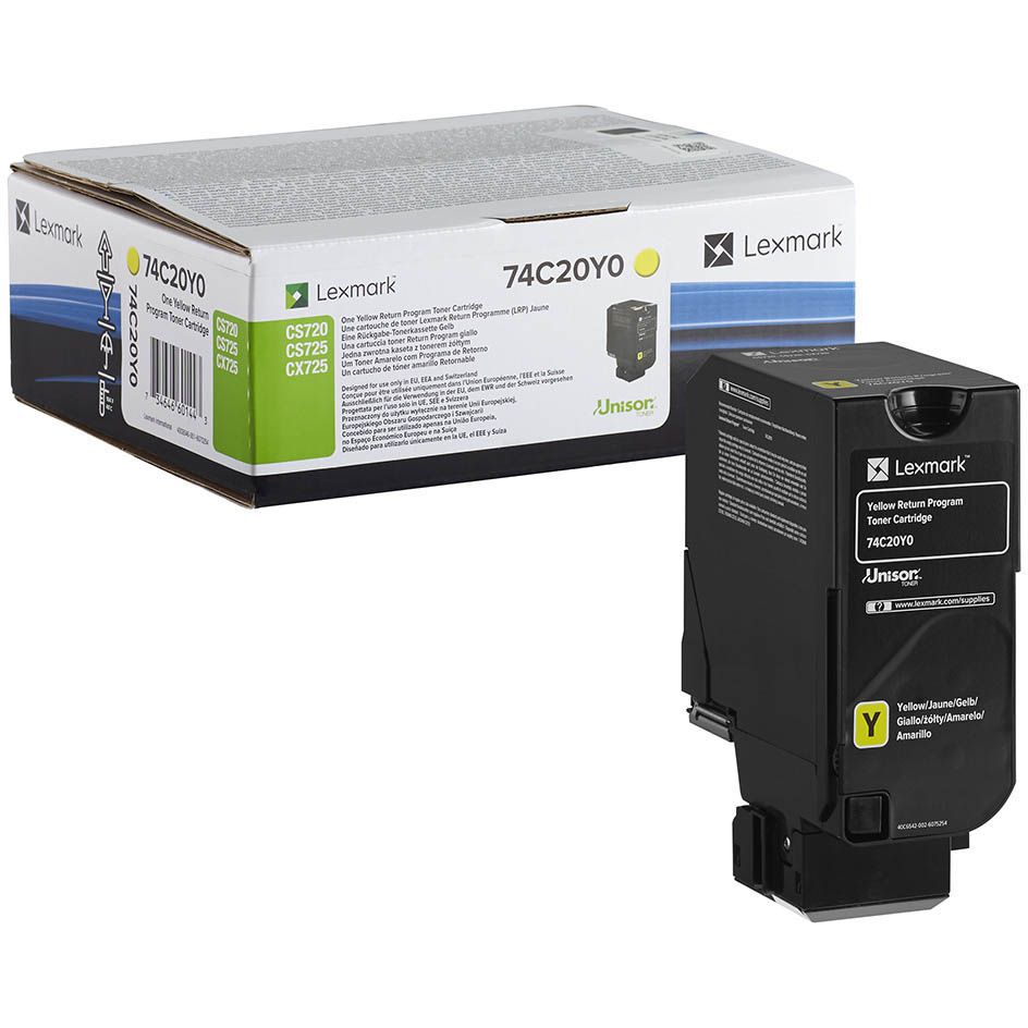 Cartus toner Lexmark 74C20Y0 ,Galben ,3000 pagini ,Original (CS720, CS725, CX725)