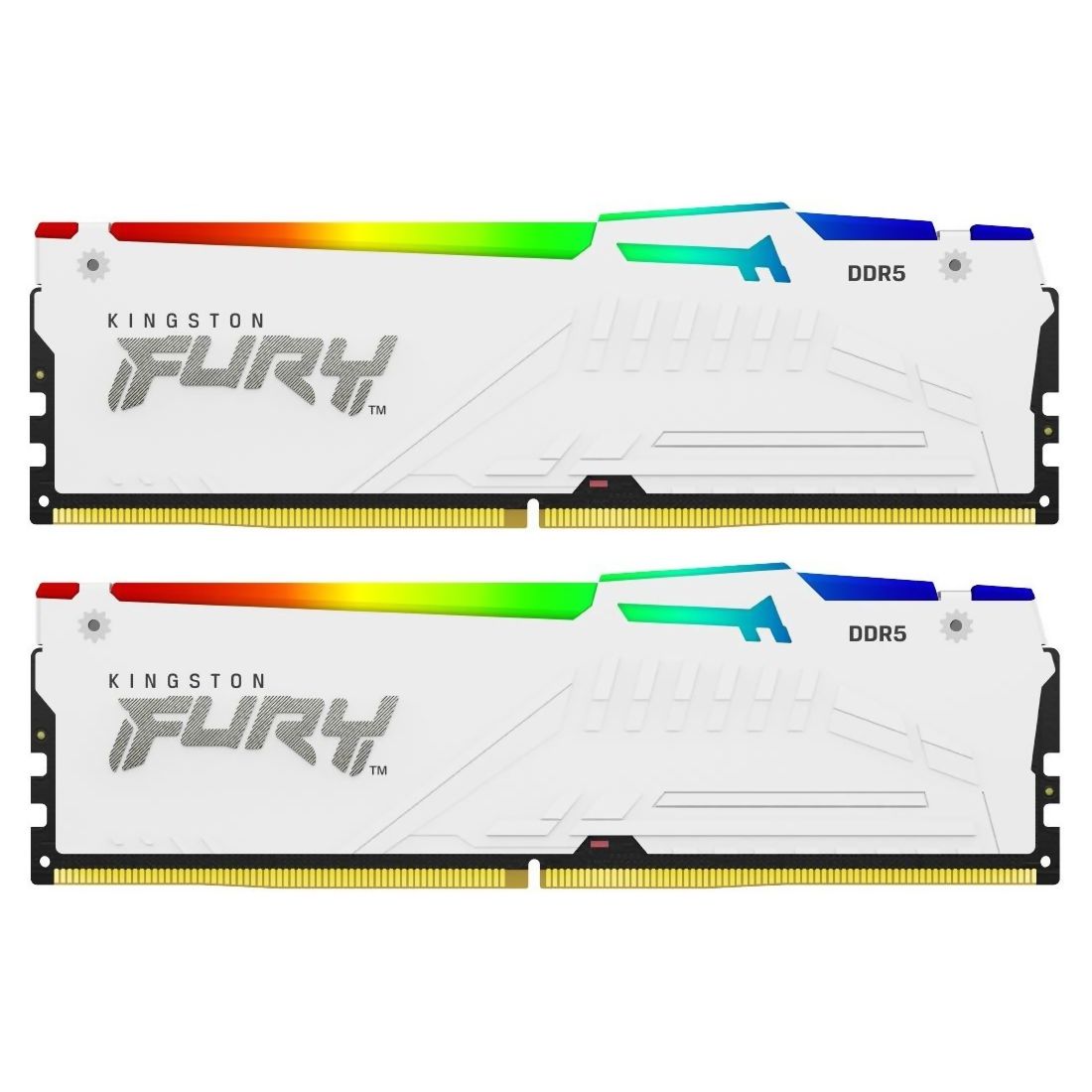 Memorie Kingston FURY Beast 64 GB DDR5 5600 MHz CL36, kit 2 x 32 GB, XMP 3.0 / EXPO, Alb, RGB