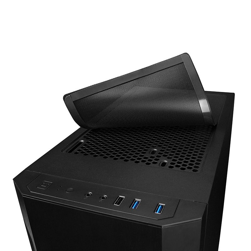 CARCASA CHIEFTEC ELOX, Middle Tower, Mini ITX, mATX, ATX, fara sursa, USB 3.0 x 2, USB 2.0 x 1, Jack 3.5mm x 2, mesh ,  AS-01B-OP