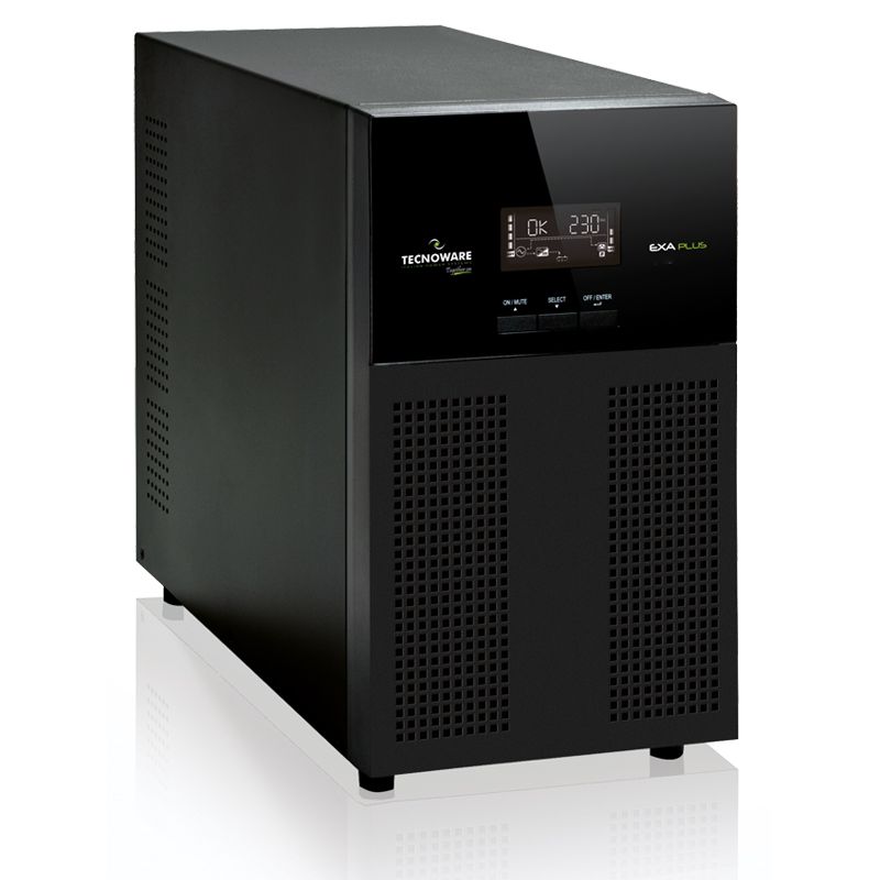UPS TecnoWare FGCEXAPL4502IEC, 4500 VA, 3150 W, line-interactive, 8x C13, 1x C19, 1x USB, Lead-acid, 21 – 30 min., LCD, Tower, Negru
