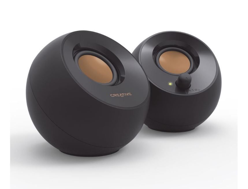 CREATIVE PEBBLE v3 USB-C 2.0 Speakers w/Bluetooth 5.0 - black