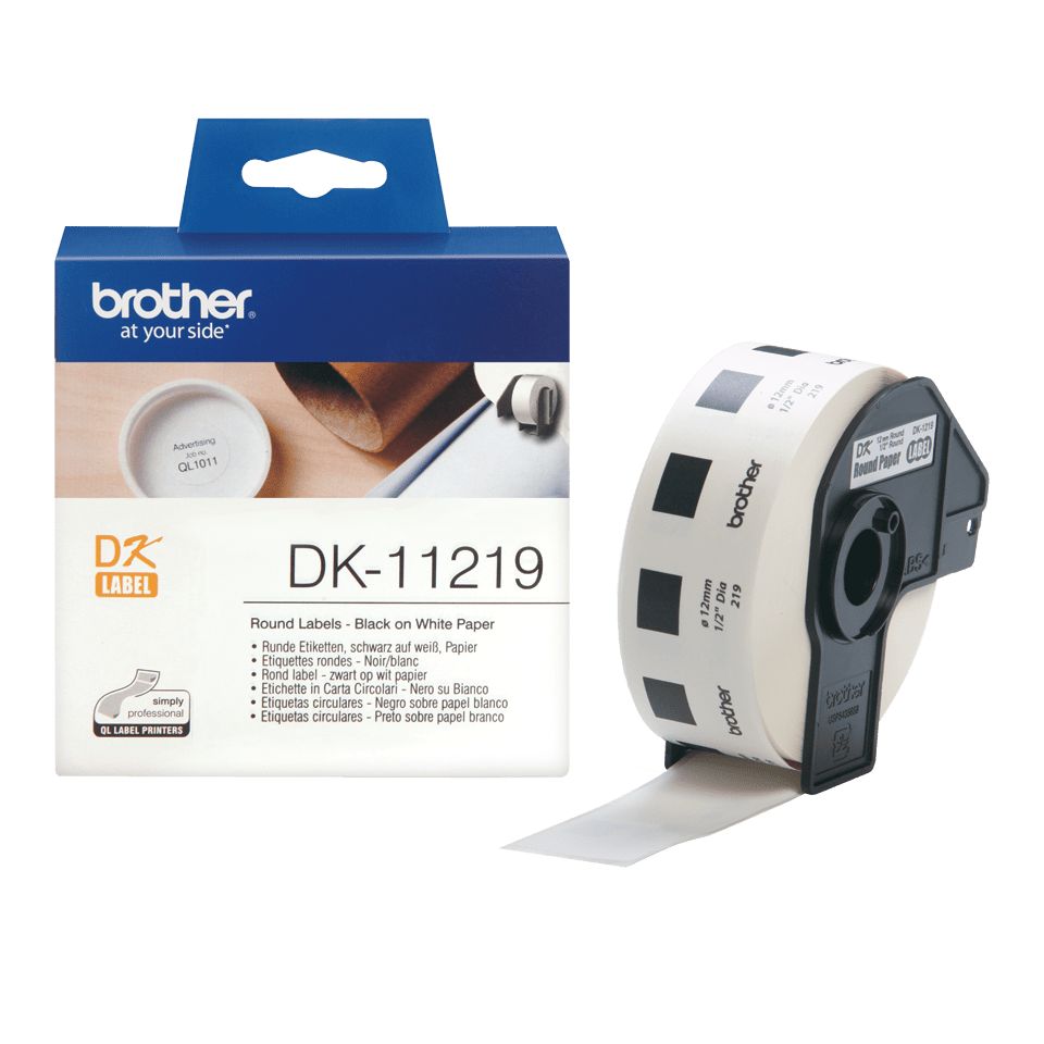 1/2  ROUND PAPER LABELS DK11219
