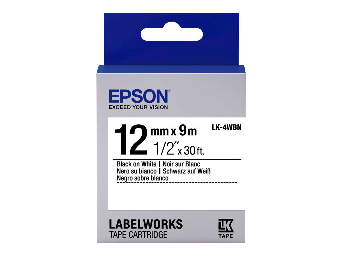Tape - LK4WBN Std Blk/Wht 12/9