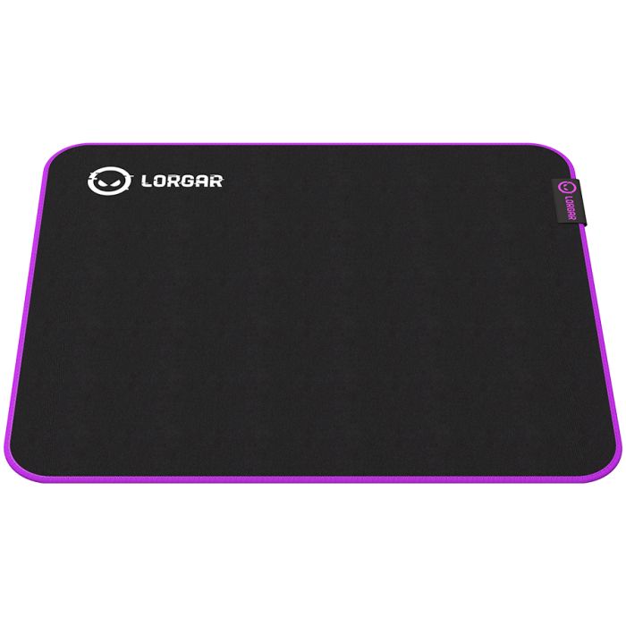 Lorgar Main 313, Gaming mouse pad, High-speed surface, Purple anti-slip rubber base, size: 360mm x 300mm x 3mm, weight 0.195kg