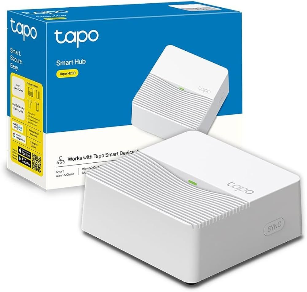 TP-LINK Smart Hub 2.4GHz 868MHz 1x Ethernet Port 90dB Adjustable Audio Alarm 19 Ringtones Up to 64 Switches