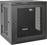 CABINET 19  SPACER  12U 500x400mm, fixare pe perete, Flatpack (dezasamblat),  Black, usa sticla cu blocare, panouri detasabile, otel 1mm, sarcina maxima 25Kg,  SPCW-12U-400-BK-02