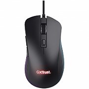 Mouse Trust GXT924W YBAR+ cu fir, USB-A 2.0, rezolutie maxima 25600 DPI, 6 butoane, iluminare RGB LED, pentru gaming de performanta, negru