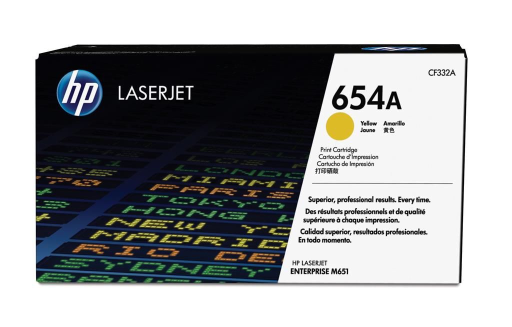 Cartus toner HP CF332A ,Galben ,15 000 pagini ,Original (654A)