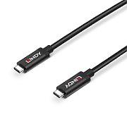Lindy Cablu USB 3.2 Gen 2 C/C Activ, rezolutie maxima  UHD 8K 7680x4320@ 60Hz, putere  PD 3A/20V (60W, negru