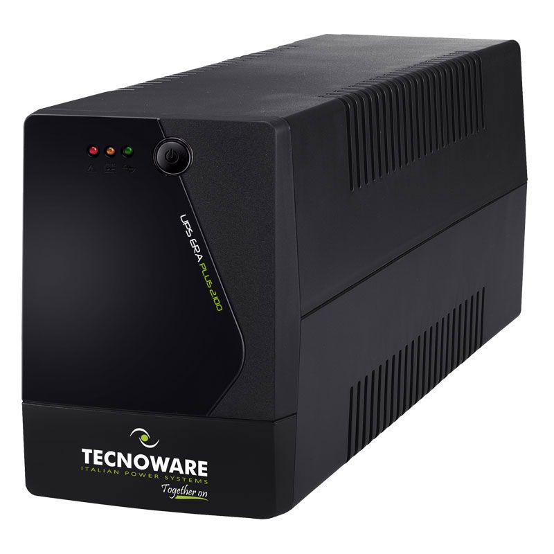 UPS TecnoWare FGCERAPL2102IEC, 2100 VA, cu management, line-interactive, 6x C13, 1x C14, 1x RJ45, 1x USB, 12V 9Ah Sealed Lead-acid, Tower, Negru