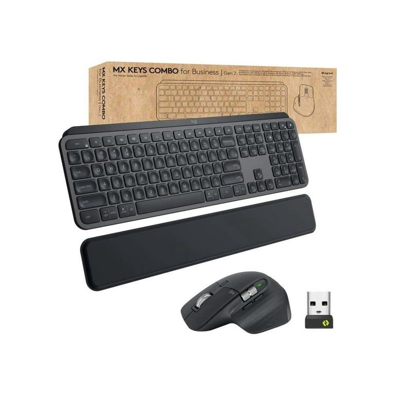 Logitech Desktop MX Keys Combo for Business Gen. 2 BOLT [DE] darkgrey BT MX Keys, MX Master 3S, MX Handballenauflage for B.