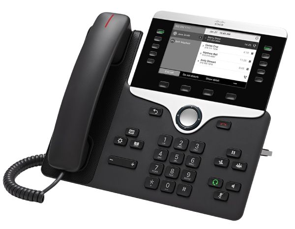 Cisco 8811 - IP Phone - Black - Wired handset - Desk/Wall - LCD - 800 x 480 pixels (CP-8811-3PCC-K9=)