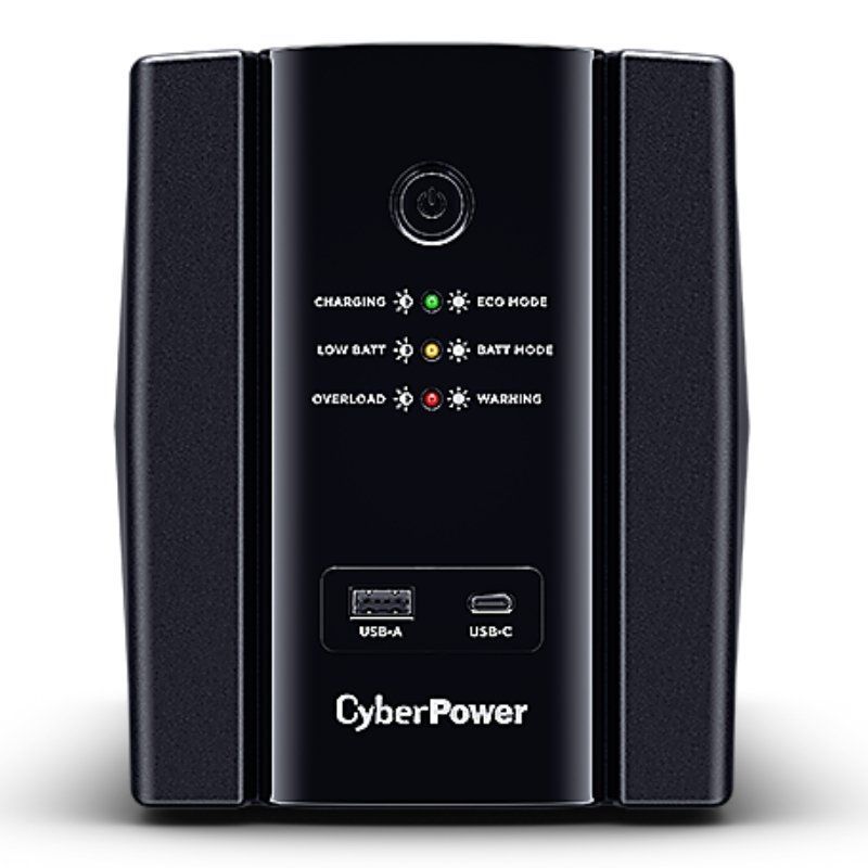 UPS Cyber Power UT2200EG-FR, 2200 VA, 1320 W, cu management, line-interactive, 4x Schuko, 2x USB, Sealed Lead-acid, LED, Tower, Negru