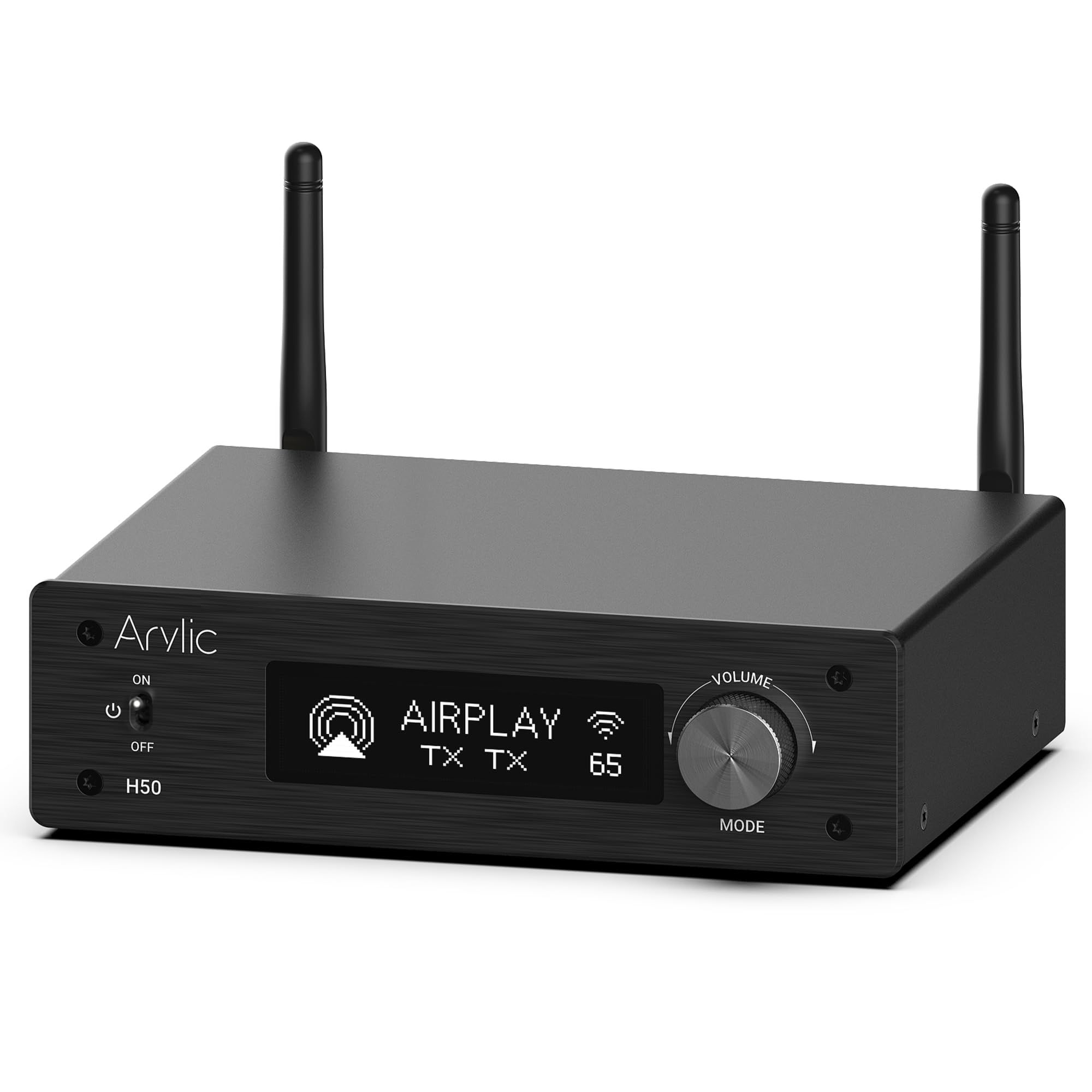 Amplificator stereo Wiim Amp, Bluetooth, AirPlay 2, Spotify, Tidal, Chromecast, HDMI & Voice Control, gri