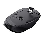 Mouse Trust Fyda ergonomic, reincarcabil, wireless RF 2.4GHz, USB2.0, 6 butoane, rezolutie 2400 DPI, negru