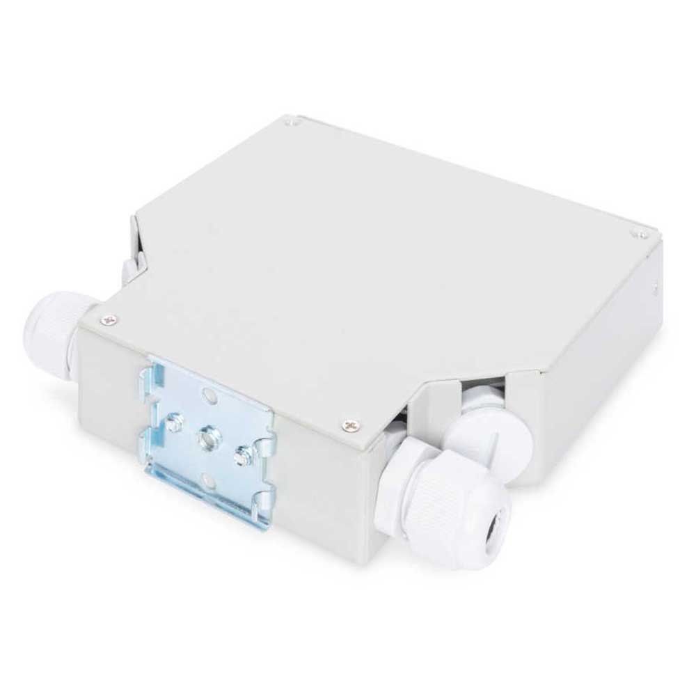 Din Rail Splice Box for 8 LC/DX couplers, Color grey