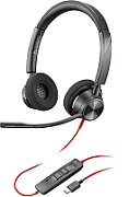 Poly Blackwire 3320 Stereo Microsoft Teams Certified USB-C Headset +USB- C/A Adapter