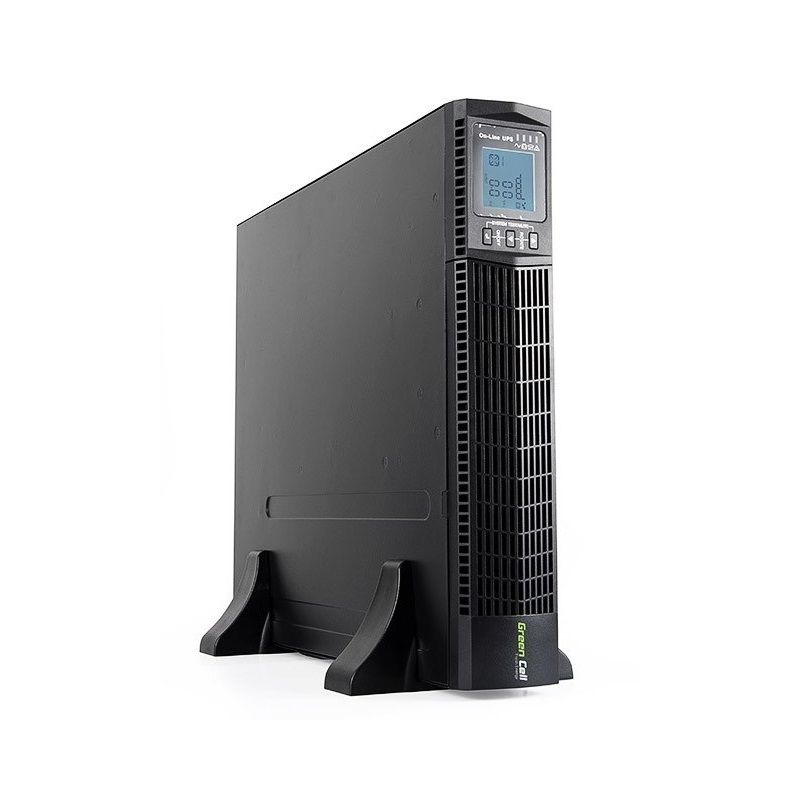 UPS Green Cell UPS14, 3000 VA, 1800 W, cu management, on-line double-conversion, 6x C13, 2x RJ45, 12.0V/9.0Ah LCD, Tower/Rack 2U, Negru