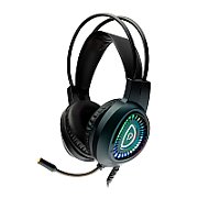 CASTI gaming Spacer RGB, cu fir, standard, utilizare gaming, microfon pe brat, conectare prin adaptor USB 2.0 sau Jack 3.5 mm x 2, iluminare RGB, negru,  SPGH-PHANTOM-USB , (timbru verde 0.8 lei)