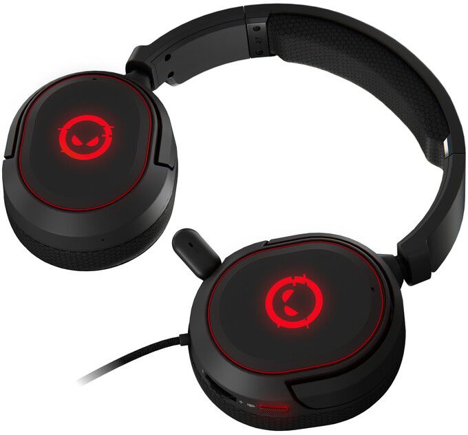LORGAR Kaya 460, USB Gaming headset with microphone, CM108B, RGB backlight, Plug&Play, USB-A connection cable 2m, fabric ear pads, size: 192*184.7*88mm, 0.329kg, black