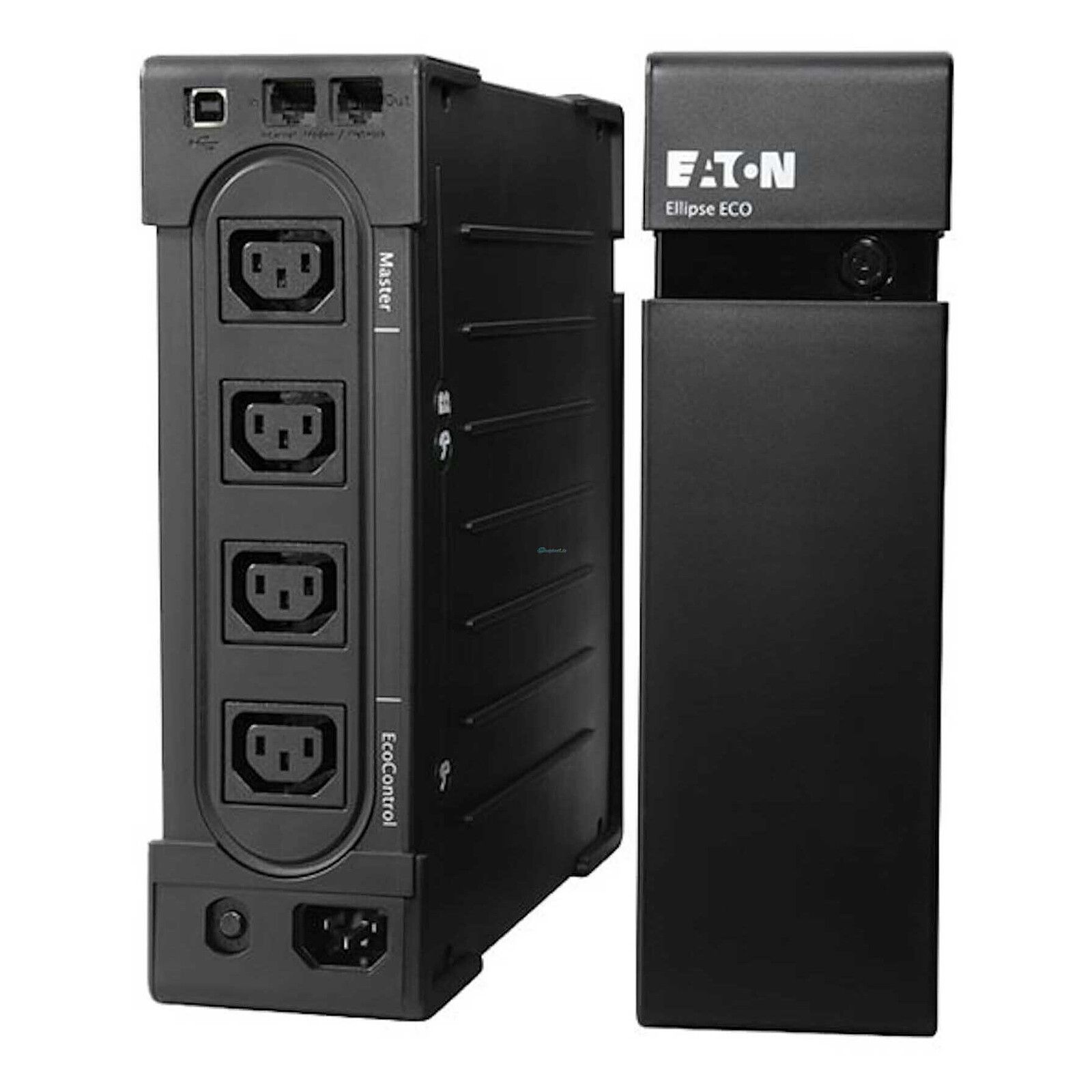 UPS Eaton ELP650FR, 650 VA, 400 W, cu management, line-interactive, 4x Schuko, 1x USB, 12V 7Ah Sealed Lead-acid, LCD, Tower, Negru