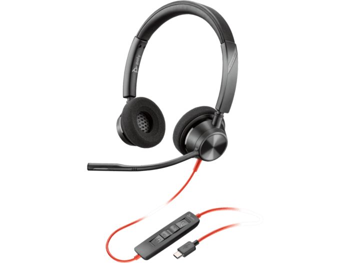 Poly Blackwire 3320 Stereo USB-C Headset +USB-C/A Adapter 8X219AA