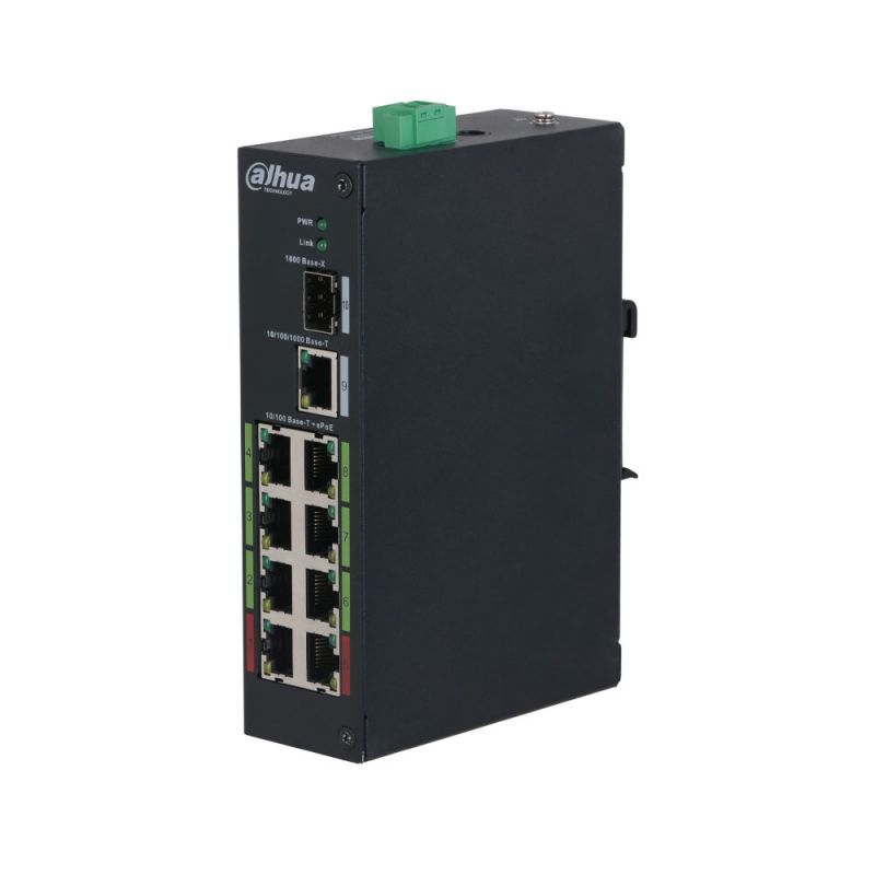 Switch Dahua LR2110-8ET-120-V2, 8 porturi 10 / 100 Mbps