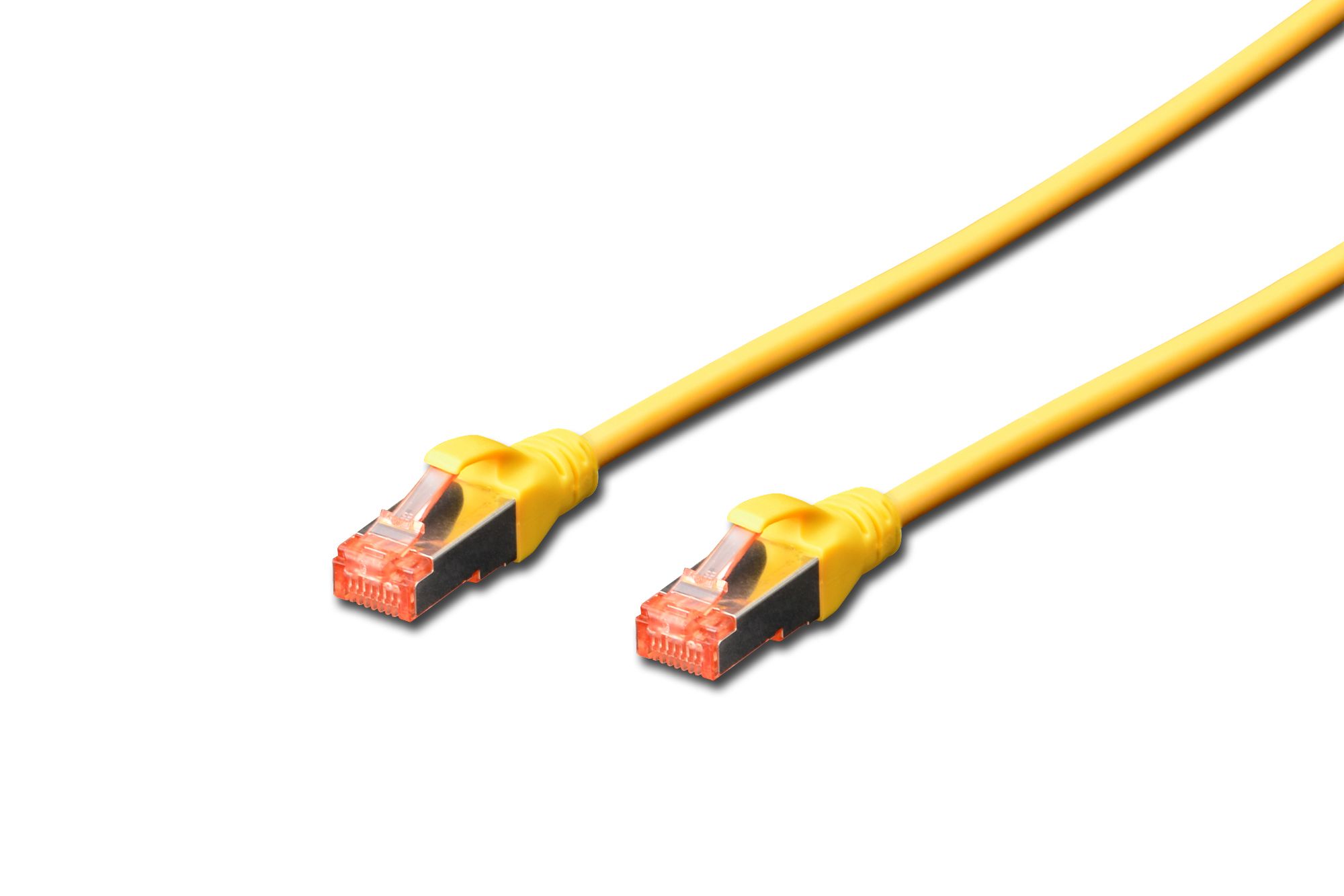 CAT 5e U-UTP patch cord, PVC AWG 26/7, length 0.25 m, yellow
