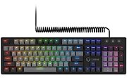 LORGAR Azar 514, Wired mechanical gaming keyboard, RGB backlight, 1680000 colour variations, 18 modes, keys number: 104, 50M clicks, linear dream switches, spring cable up to 3.4m, ABS plastic+metal, magnetic cover, 450*136*39mm, 1.17kg, white, EN layout