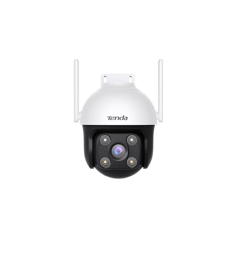 Tenda RH7-WCA 4MP Outdoor Wi-Fi Pan/Tilt Camera, orizontala 360°, Verticala 137°, Slot Card microSD(pana la 256gb, Alimentare: DC 12V 1A, Interfata: 1 x 10/100 RJ45, Obiectiv: 4mm@F1.6, Dimensiuni: 138mm*120mm* 187mm, Rezolutie: 2560 x 1440 30fps, H.265/H.264, Standarde wireess: IEEE 802.11b/g/n