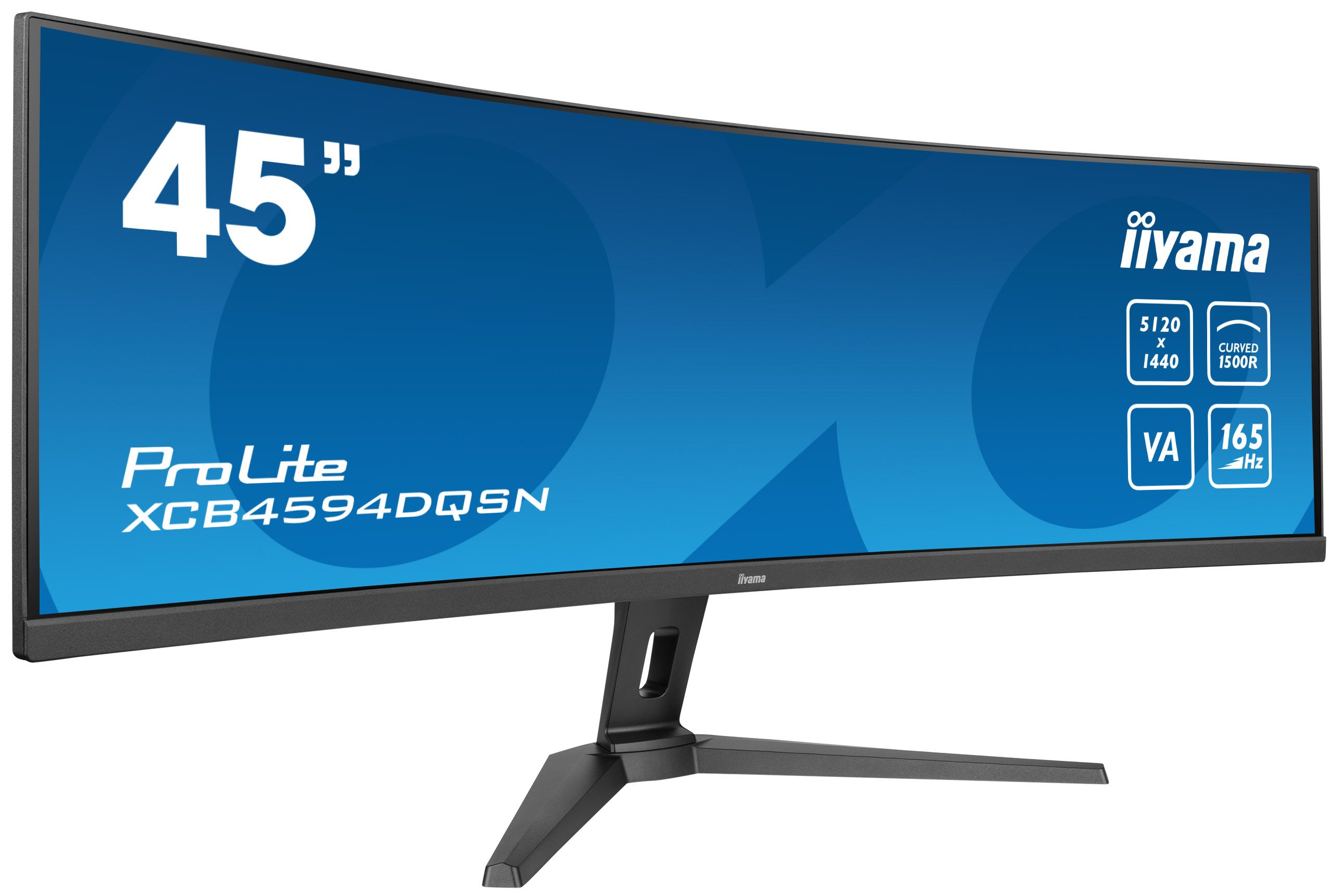 Monitor 44.5 inch LED IIyama ProLite XCB4594DQSN-B1 5120 x 1440 pixeli, 165 Hz, 0.8 ms, Negru