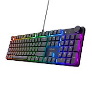 Tastatura mecanica Trust GXT 866 Torix cu fir, swtich linear, 104 butoane, full RGB, butoane programabile, tipuri de jocuri FPS, MMO, MOBA, RPG, RTS, negru