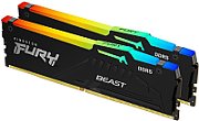 Memorie Kingston FURY Beast 64 GB DDR5 6000 MHz CL30, kit 2 x 32 GB, XMP 3.0 / EXPO, Negru, RGB